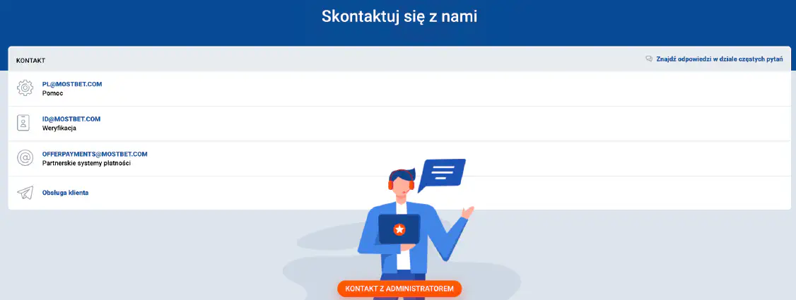 Obsługa klienta Mostbet